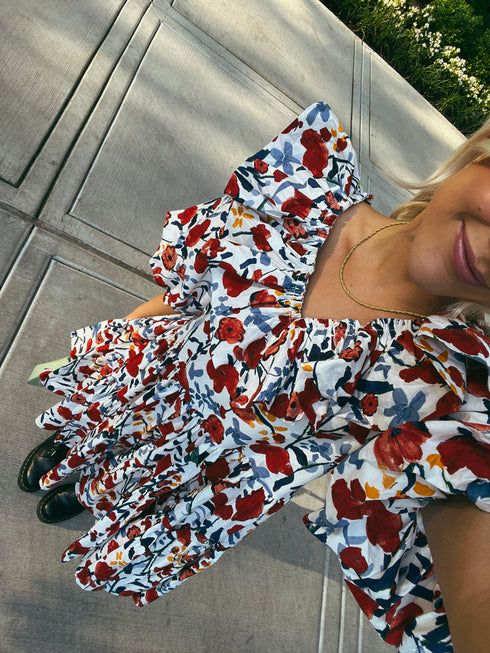 Dream Girl Dress // Red Floral